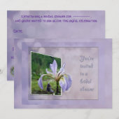 Invitation Drapeau bleu - Iris sauvage (Devant / Derrière)