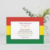 Invitation Drapeau bolivien, Drapeau de Bolivie Mariage (Debout devant)