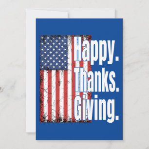 Invitation Drapeau bon thanksgiving américain