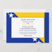 Invitation Drapeau bosniaque, Drapeau du Mariage de Bosnie-He (Devant)