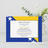 Invitation Drapeau bosniaque, Drapeau du Mariage de Bosnie-He (Debout devant)