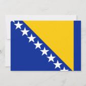 Invitation Drapeau bosniaque, Drapeau du Mariage de Bosnie-He (Dos)