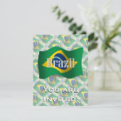 Invitation Drapeau brésilien (Debout devant)