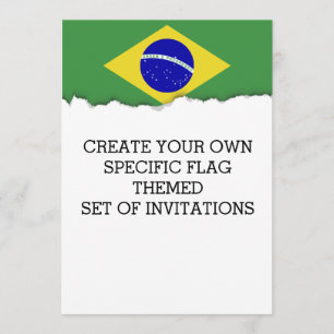 Invitation Drapeau brésilien classique