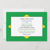 Invitation Drapeau brésilien, Drapeau du Mariage brésilien (Devant)
