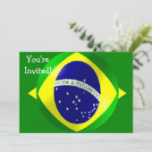 Invitation Drapeau Brésilien N'Importe Quelle Occasion (Debout devant)