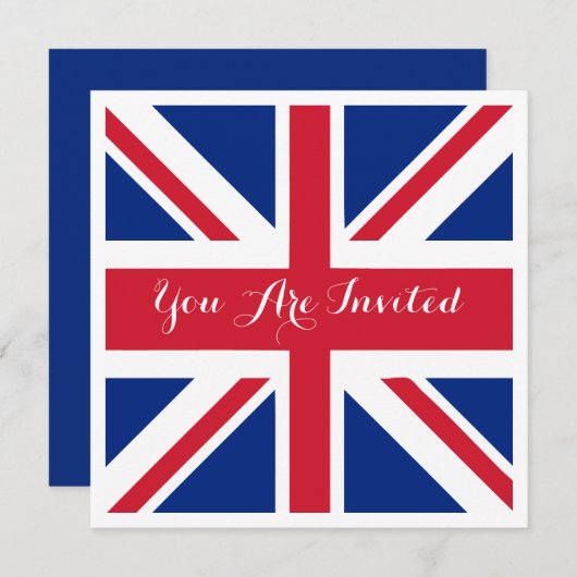 Invitation Drapeau britannique Union Jack Mariage britannique (Devant / Derrière)
