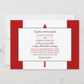 Invitation Drapeau canadien, Drapeau du Canada Mariage (Devant)