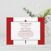 Invitation Drapeau canadien, Drapeau du Canada Mariage (Debout devant)