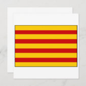 Invitation Drapeau Catalogne Espagne (Devant / Derrière)