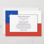 Invitation Drapeau chilien, Drapeau du Chili Mariage (Devant)