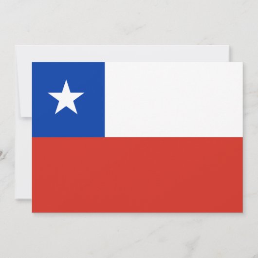Invitation Drapeau chilien, Drapeau du Chili Mariage (Dos)