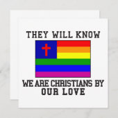 Invitation Drapeau chrétien Gay (Devant / Derrière)