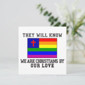 Invitation Drapeau chrétien Gay (Debout devant)