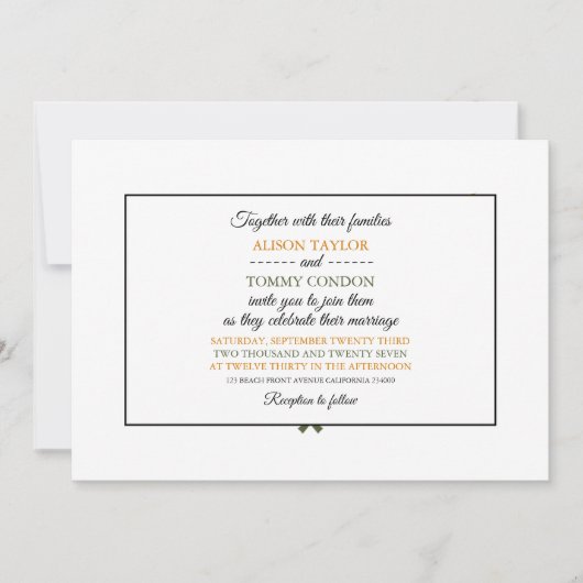 Invitation Drapeau chypriote, Drapeau de Chypre Mariage (Devant)