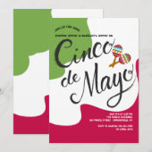 Invitation Drapeau Cinco de Mayo (Devant / Derrière)