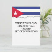 Invitation Drapeau classique de Cuba (Debout devant)