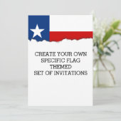 Invitation Drapeau classique d'état du Texas (Debout devant)
