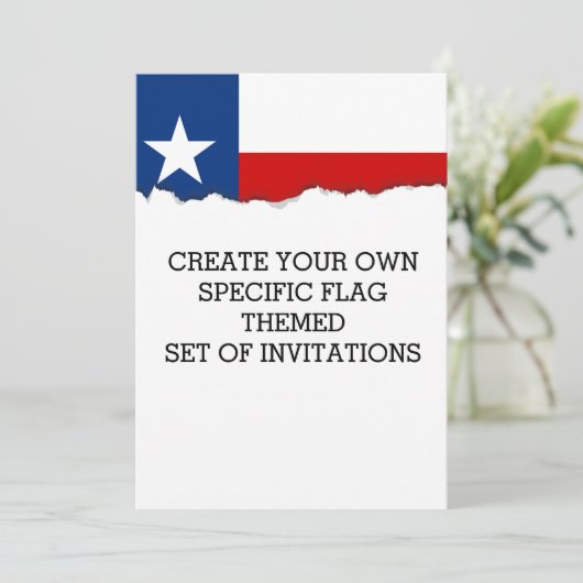 Invitation Drapeau classique d'état du Texas (Debout devant)
