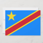 Invitation Drapeau congolais, Drapeau de la République démocr (Dos)