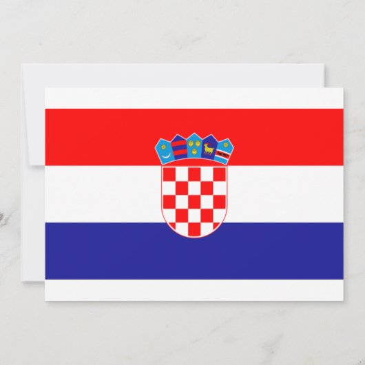 Invitation Drapeau croate, Drapeau de Croatie Mariage (Dos)