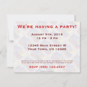 Invitation Drapeau d'agitateur colombien-américain (Dos)