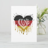 Invitation Drapeau d'Allemagne Amour (Debout devant)