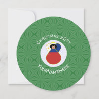 Drapeau d'ange philippin Noël Personnaliser Rond