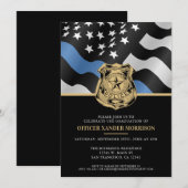 Invitation Drapeau d'application de la loi de l'Académie de p (Devant / Derrière)