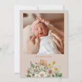 Invitation Drapeau de bannière de première année fleur sauvag (Devant)