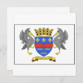 Invitation Drapeau de Barthelemy de saint (Devant / Derrière)