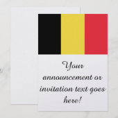 Invitation Drapeau de Belgique (Devant / Derrière)
