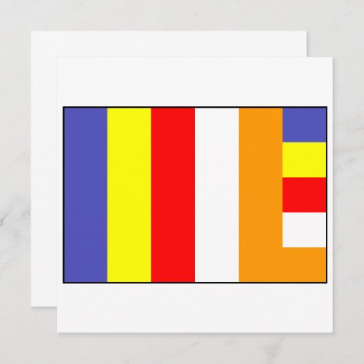 Invitation Drapeau de bouddhisme (Devant / Derrière)