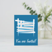 Invitation Drapeau de brosse de la Grèce (Debout devant)