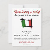 Invitation Drapeau de brosse de l'Italie (Dos)