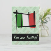 Invitation Drapeau de brosse de l'Italie (Debout devant)