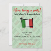 Invitation Drapeau de brosse de l'Italie (Dos)