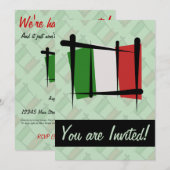 Invitation Drapeau de brosse de l'Italie (Devant / Derrière)