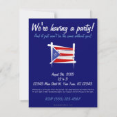 Invitation Drapeau de brosse de Porto Rico (Dos)
