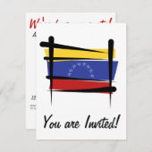 Invitation Drapeau de brosse du Venezuela (Devant / Derrière)