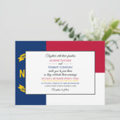 Invitation Drapeau de Caroline du Nord, Mariage de Caroline d (Debout devant)