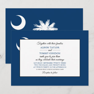 Invitation Drapeau de Caroline du Sud, Mariage de Caroline du