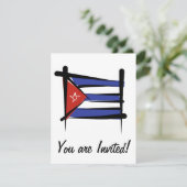 Invitation Drapeau de Cuba (Debout devant)