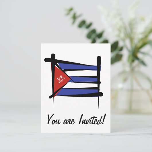 Invitation Drapeau de Cuba (Debout devant)