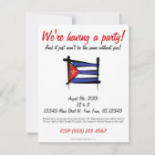 Invitation Drapeau de Cuba (Dos)
