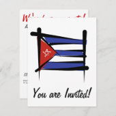 Invitation Drapeau de Cuba (Devant / Derrière)