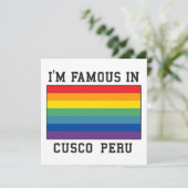 Invitation Drapeau de Cusco, Pérou (Debout devant)