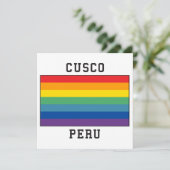 Invitation Drapeau de Cusco, Pérou (Debout devant)