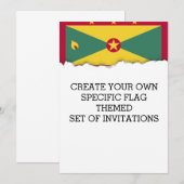 Invitation Drapeau de Grenade (Devant / Derrière)