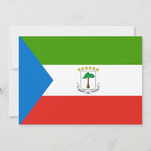 Invitation Drapeau de Guinée équatoriale, Mariage de Guinée é (Dos)